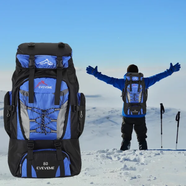 80L Outdoor Mountaineering Backpack Waterproof Sports Backpacks Travel Camping Hiking Storage Bag Climbing Hunting Fishing Bag - Image 5