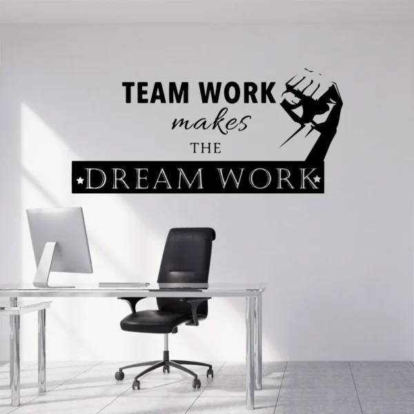 Positive Team Work Quote Wall Sticker For Company Office Decorations Motivational Idea thiking Text Decal For Wall Stickers - Image 3
