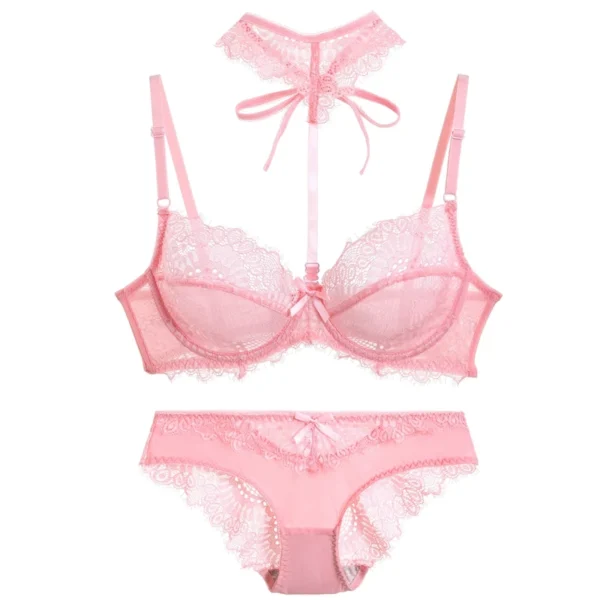 2024 Sexy Red White Purple Pink Black Beige Underwear Plus Size Lingerie 34/75 36/80 38/85 40/90 42/95 44/100 BCDE Cup Bra Sets - Image 3