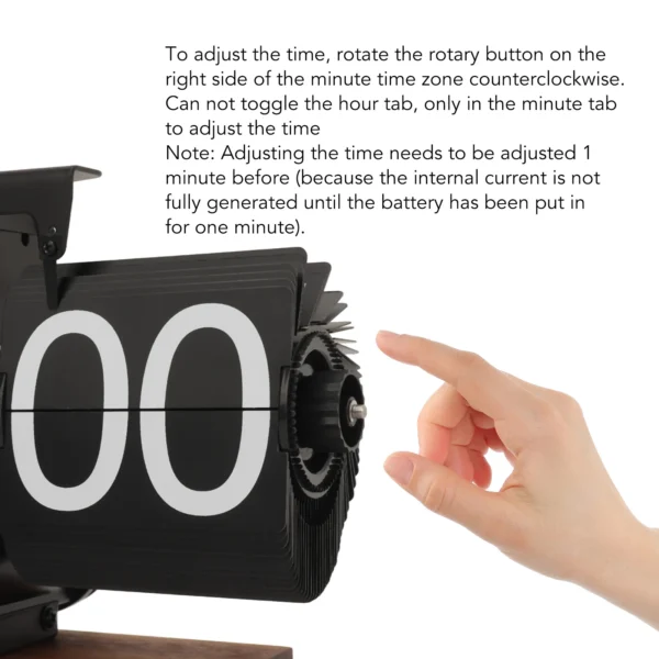 Digital Flip Down Clock Retro Automatic Turning Battery Operated Mechanical Clock for Home Room Office Decoration - Image 2