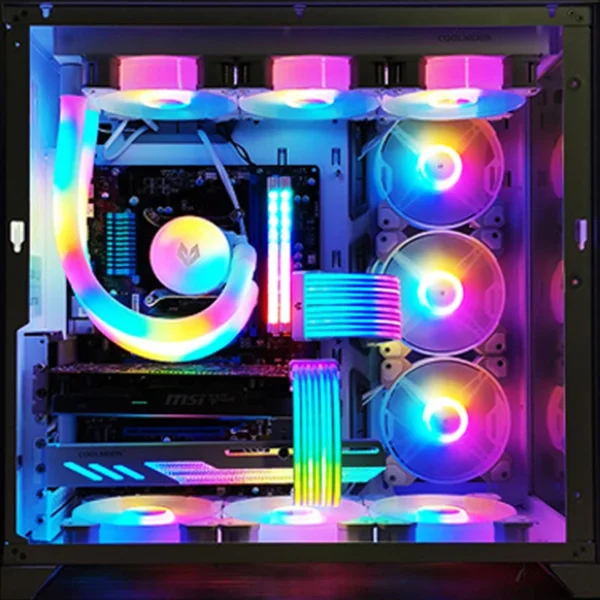 240/360 PC CPU Water Cooling Cooler AIO ARGB Liquid Fan Ventilador Radiator For LGA 115X 1200 1700 2011 AM4 With RGB Tube - Image 6