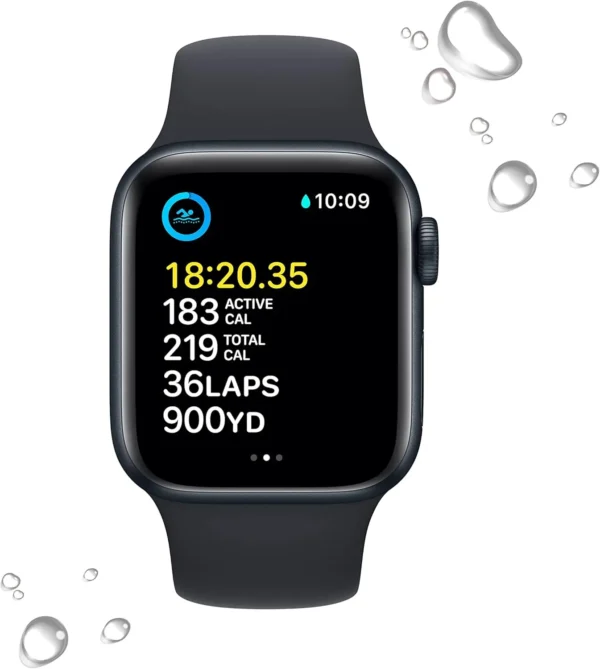 Apple Watch SE (2nd Gen) (GPS + Cellular, 40mm) - Midnight Aluminum Case with Midnight Sport Band, M/L (Certified Refurbished) - Image 3