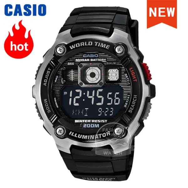 Casio Men's Classic Sports Watch Fashion Cool Multi-function electronic Water relogio masculino AE-2000W-1B/1A