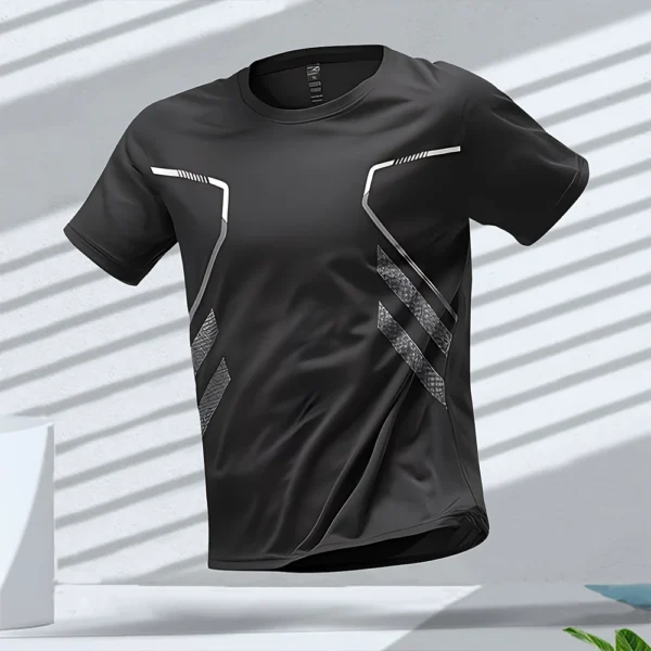 Men's T-shirts Sports Run T Shirts Outdoor Workout Quick-drying Breathable Short Sleeve Casual Round Neck Tees Summer Loose Tops - Image 5