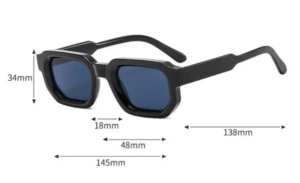 New Men Vintage Rectangle Frame Sunglasses Fashion Retro Sun Glasses Luxury Brand Design Glasses UV400 Eyewear Women Goggles - Image 6