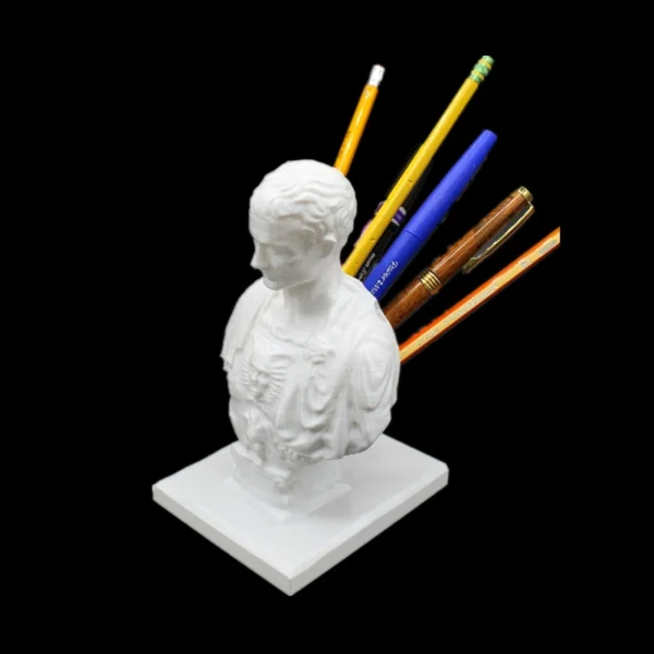Julius Caesar statue Office Desk Pen Holder Office Desk Organizer Office Decor pen Rack Gift Stationery teacher gift - Image 4