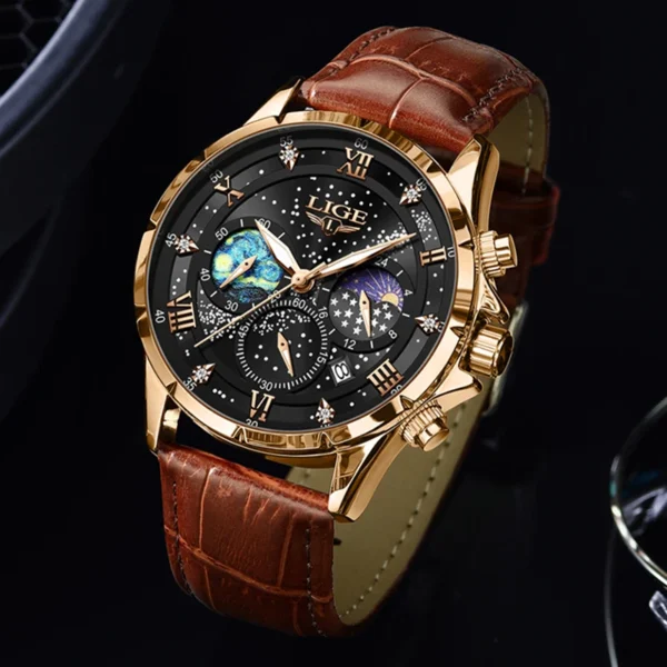 LIGE New Mens Watch Luxury 30M Waterproof Luminous Men Quartz Wristwatches Sport Military Chronograph Man Watch Montres Hommes - Image 3