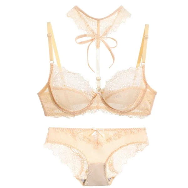 2024 Sexy Red White Purple Pink Black Beige Underwear Plus Size Lingerie 34/75 36/80 38/85 40/90 42/95 44/100 BCDE Cup Bra Sets - Image 6