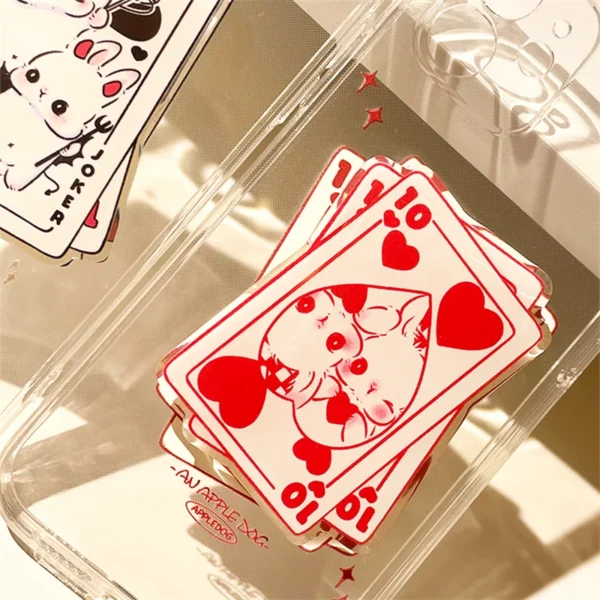 Korea Cute Poker Bracket Phone Grip Tok Bunny Griptok Holder For iPhone 14Pro Samsung Universal Accessories Rabbit Socket Holder - Image 3