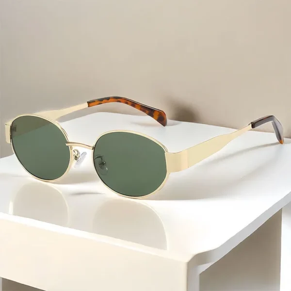Sunglasses Advanced Metal Sunglasses Fashion Oval Glasses Brand Designer Vintage Sun Glasses High Quantity Oculos De Sol 2024 - Image 6
