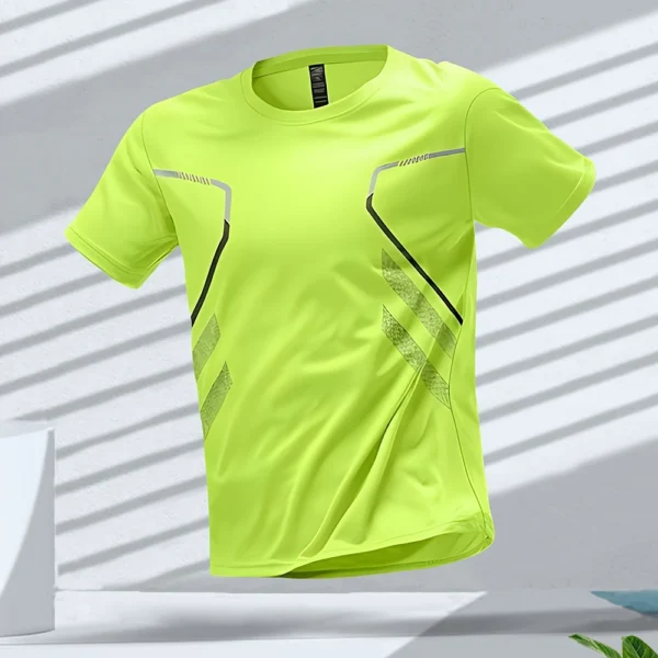Men's T-shirts Sports Run T Shirts Outdoor Workout Quick-drying Breathable Short Sleeve Casual Round Neck Tees Summer Loose Tops - Image 3