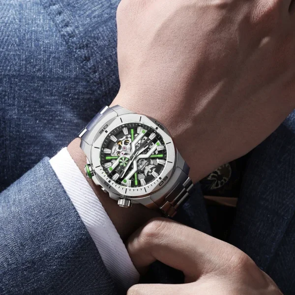 Yelang V1034 Men Watch 44mm Business Luxury Sapphire Japan Miyota 8N40 Automatic Mechanical Waterproof 300M 30Bar Luminous Reloj - Image 3