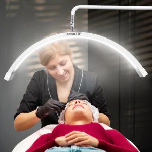 Fosoto Multi-directional Professional Half-Moon Light LED Lash Light Ring Light For Makeup Beauty Salon Eyebrow Tattoo Haircuts