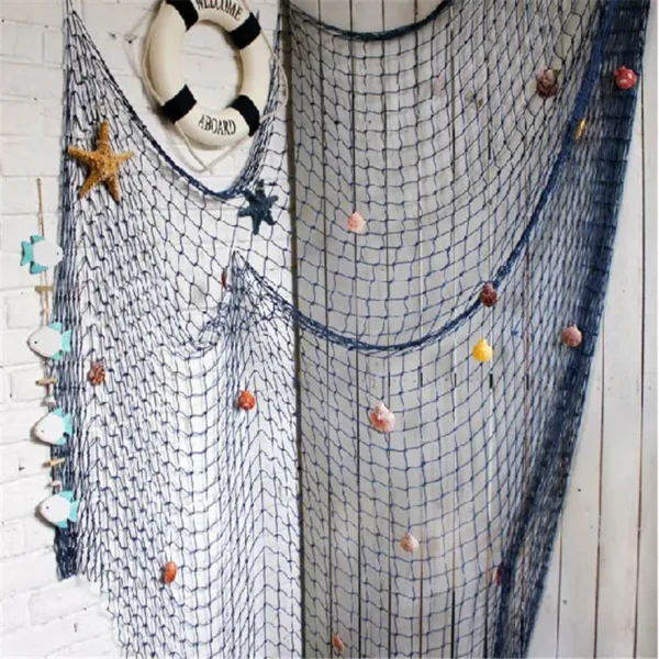 Fishing Net Wall Hangings Ornament Studio Prop Room Home Decoration Mediter Sea Stickers Marine Over The Garden Crafts Nautical - Image 3