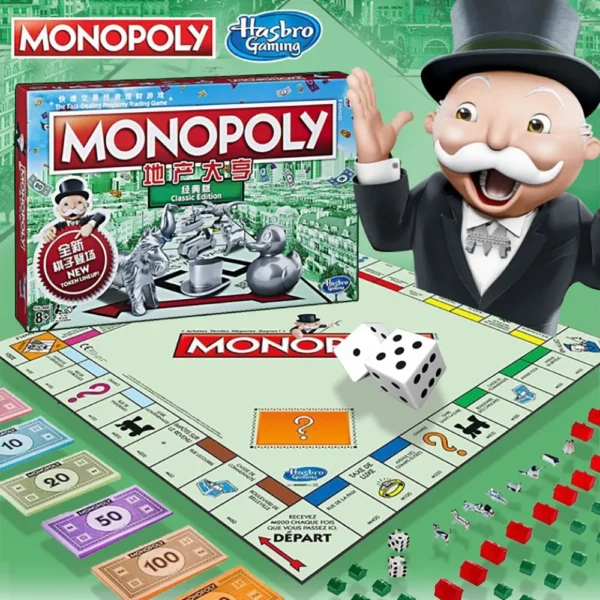 Monopoly Classic Edition Toys Children's Puzzle Fun Family Interactive Board Game Christmas Collection Popular Exquisite Gifts - Image 5