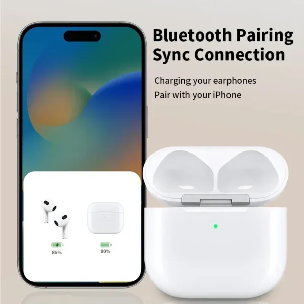 Wireless Charging Box Type-C For Airpods 4 Generation Charger Case Replacement Bluetooth Earphone Pairing For Airpod 4 - Image 2