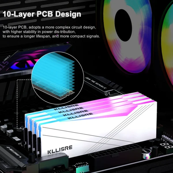 Kllisre ram DDR4 8GB 16GB RGB Memory 3200MHz 1.35V desktop dimm High Compatible - Image 5