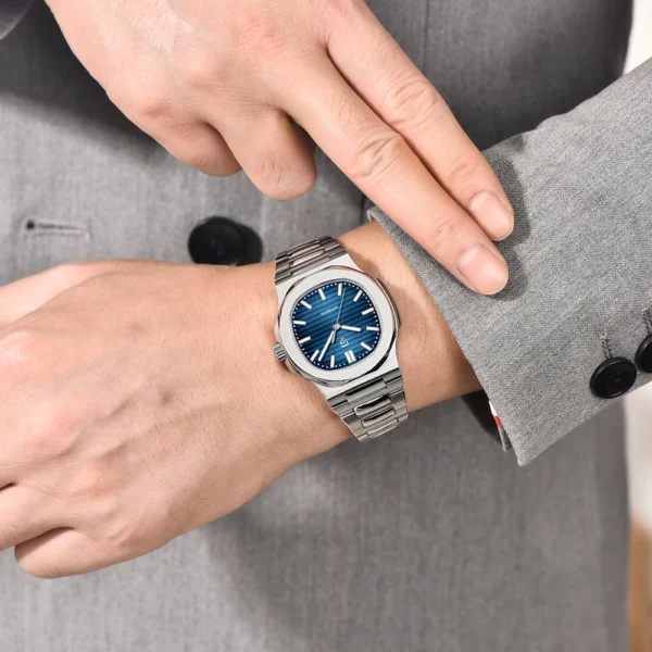 PAGANI DESIGN 40MM Sapphire Seagull ST6 Mechanical Stainless Steel Men's Watch Automatic Winding Waterproof Relogio Masculino - Image 3