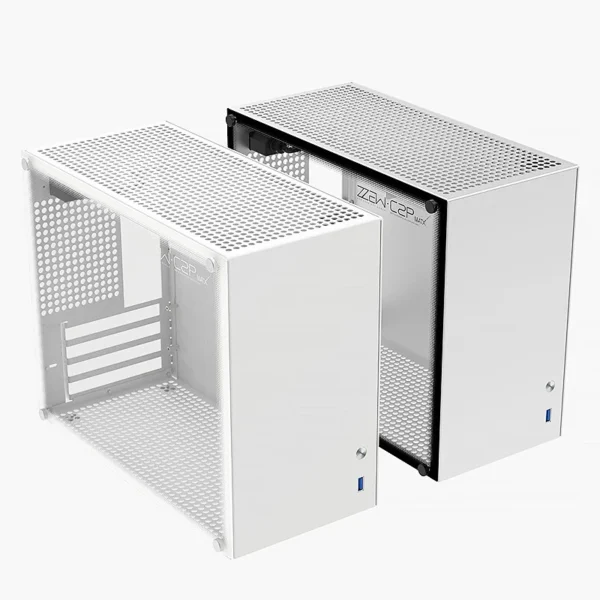 ZZAW C2 C2P M-ATX Computer Case Side Transparent MINI-ITX All Aluminum Desktop Office Small Chassis Supports Long Graphic Card - Image 6