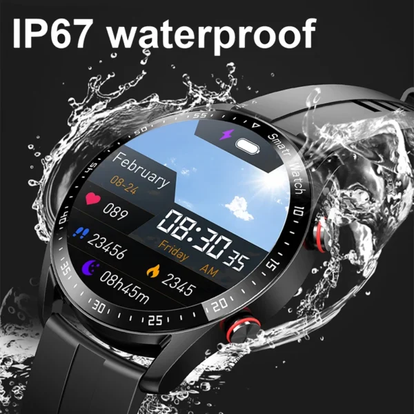 2024 New Bluetooth Call Smart Watch Men Waterproof Sport Fitness Tracker Weather Display Man Smartwatch Para Android IOS Watch - Image 2