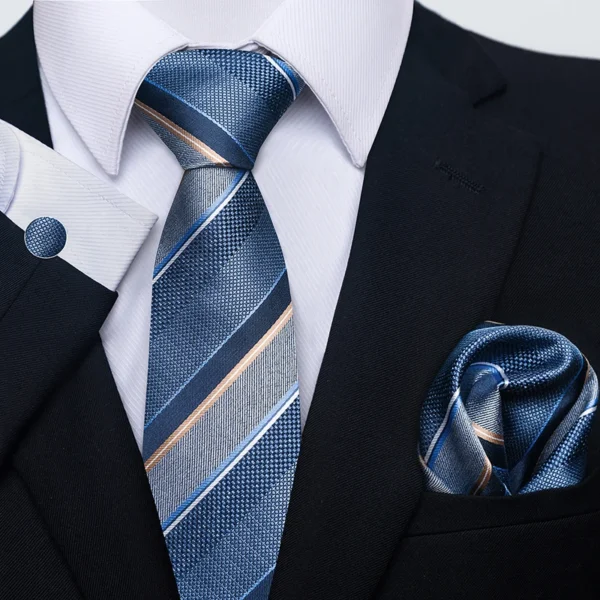 Brand Fashion 8 cm Tie Pocket Squares Set Wedding Present Necktie Suit Accessories Fit Formal Party Holiday Gift - Image 4
