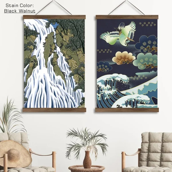 21-100 cm Teak Pine Wood Magnetic Painting Frame Wood Photo Frame Painting Canvas Poster Frame Canvas Frame Art Hanger Christmas - Image 2