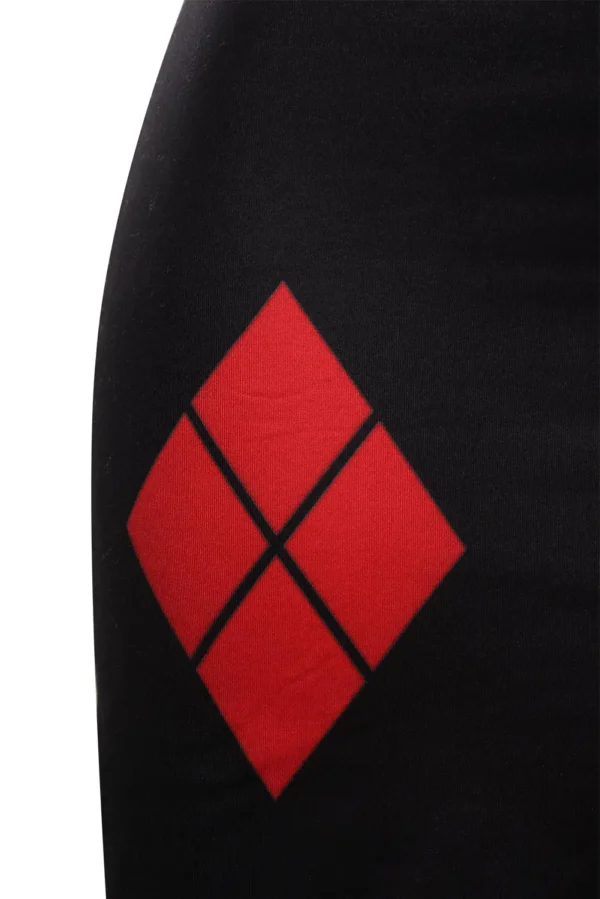 Quinzel Cosplay Sexy Bodycon Mini Dress Women Costume Movie Super Villain Roleplay Fantasia Outfit Backless Ropa Woman Halloween - Image 5