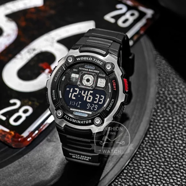 Casio Men's Classic Sports Watch Fashion Cool Multi-function electronic Water relogio masculino AE-2000W-1B/1A - Image 2