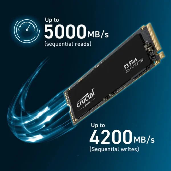 Crucial P3 Plus 1TB PCIe Gen4x4 3D NAND NVMe M.2 SSD 500GB 1TB 2TB, up to 5000MB/s（OEM package） - Image 4
