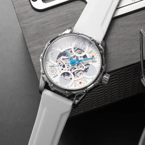 Original Men's Watch Fully Automatic Mechanical Hollow Watches Luxurious Fashion Luminous Waterproof Silicone Rubber Strap Watch - Image 4