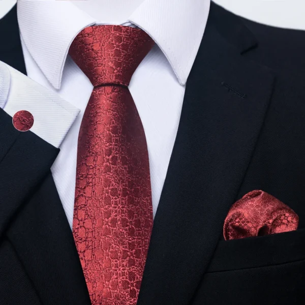 Brand Fashion 8 cm Tie Pocket Squares Set Wedding Present Necktie Suit Accessories Fit Formal Party Holiday Gift - Image 6