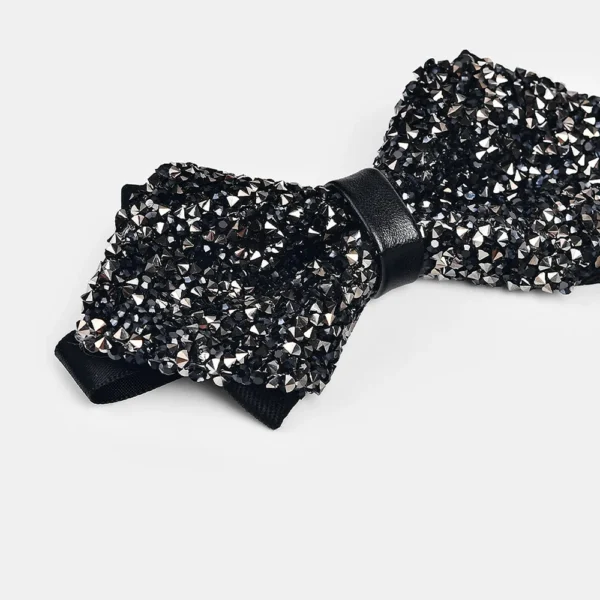 Teenagers Rhinestone Bow Tie Boy School Shining Crystal Collar Bowtie Luxury Wedding Banquet Party Bling Butterfly Knot Bow Ties - Image 4