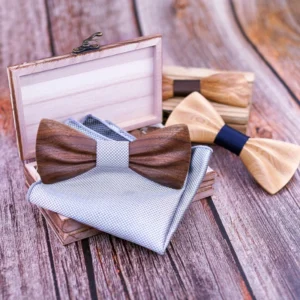 Kids 3D Wooden Bow Tie - Elegant Dress Accessory for Boys & Girls, Unique Suit Decoration