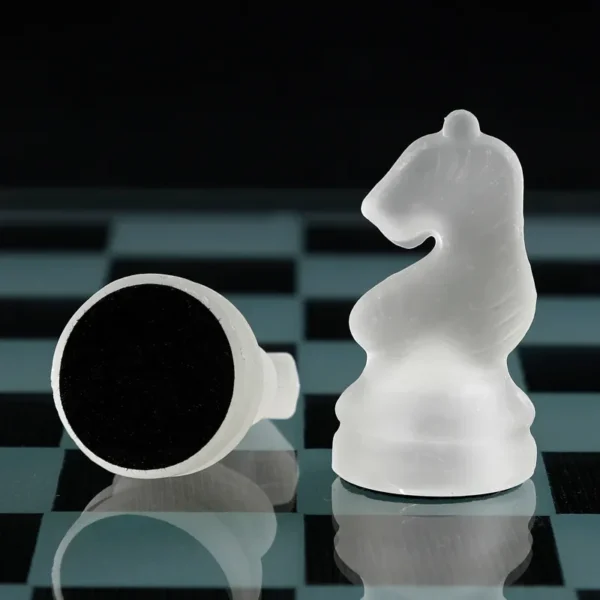 Elegant Glass Crystal Chess Set Perfect for Indoor Leisure Entertainment Puzzle Fun Ideal Gift for All Ages - Image 4