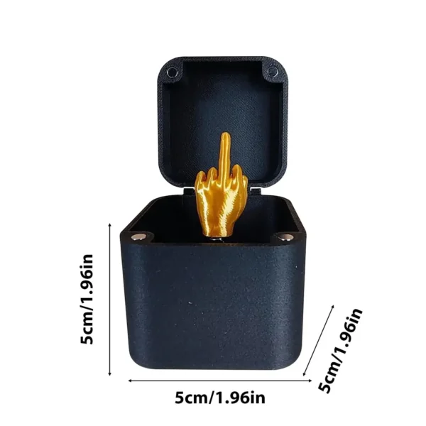 Fun Gag Birthday Gift Accessories Desk Decoration Surprise Gift Box Toys Middle Finger in the Box Supplies Crafts Decor figurine - Image 6