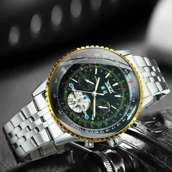 JARAGAR Watch Men Tourbillon Watches Luxury Full Steel Multifunctional Automatic Mechanical Wristwatches Men Reloj Hombre - Image 2