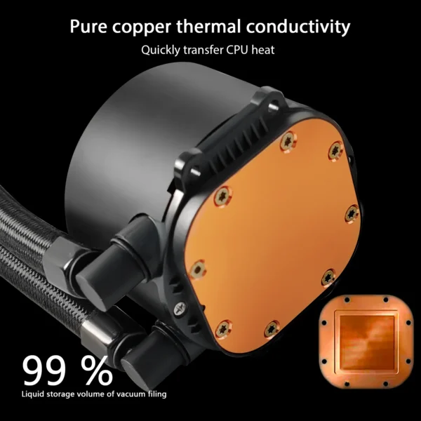 MANMU Cpu Aio Water Cooler Cpu Water Cooler Aio Cooler Water Cooling Cpu with 5V ARGB fan - Image 5