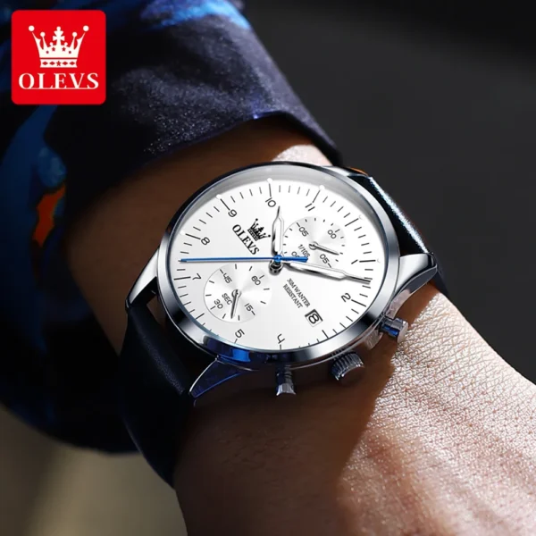 OLEVS Original Men's Watches Top Brand Chronograph Quartz Watch for Men Waterproof Luminous Date Male Wristwatch Casual Luxury - Image 5