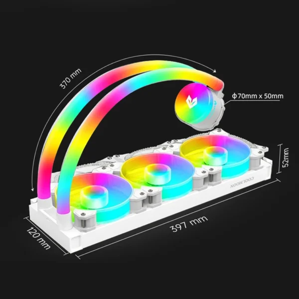 240/360 PC CPU Water Cooling Cooler AIO ARGB Liquid Fan Ventilador Radiator For LGA 115X 1200 1700 2011 AM4 With RGB Tube - Image 4