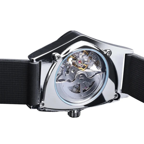 WINNER Sport Style Men's Watches Transparent Mechanical Watch Triangle Automatic Military Wristwatch With Luminous Pointers - Image 5