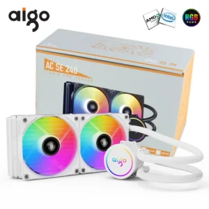 Aigo White Water Cooler 240mm CPU Liqui Cooling PC Computer Heatsink RGB Fan Radiator AIO CPU Water Cooler FOR INTEL AMD X99 AM4