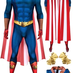 Halloween Adult Homelander Cosplay Jumpsuit Clothing Costume Adult Men Roleplay Role Play Fancy Dress Up Party Bodysuit