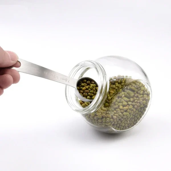 Multipurpose Food-grade Stainless Steel Measuring Spoon Coffee Powder Spice Measure Scoop 6pcs/set Kitchen Baking Tools JJA008 - Image 3