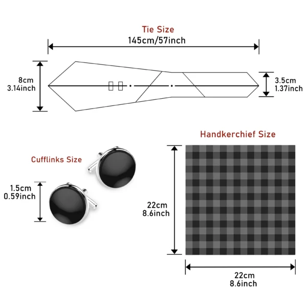 Brand Fashion 8 cm Tie Pocket Squares Set Wedding Present Necktie Suit Accessories Fit Formal Party Holiday Gift - Image 2