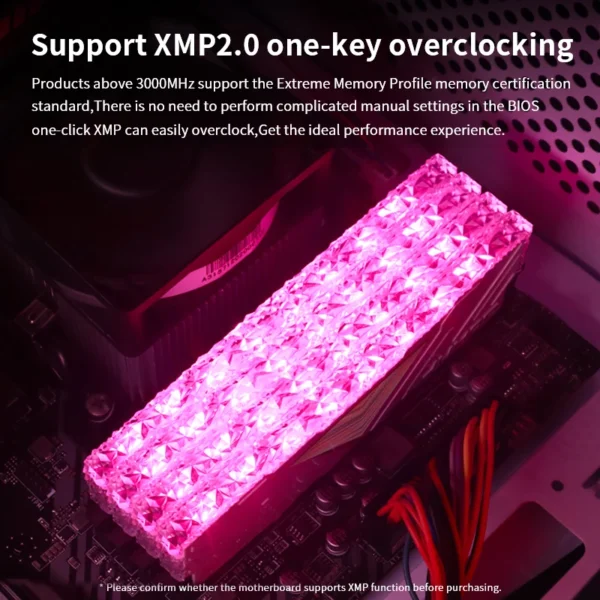 JUHOR Memoria Ram RGB DDR4 8GBX2 16GBX2 3200MHz 3600MHz Kit Dual channel Stunning Desktop Memoria Ram - Image 3