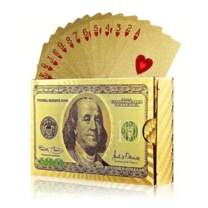 Gold Poker Waterproof Playing Card Game Card Group PVC Suit Magic Dmagic Package Board Game Gift Collection