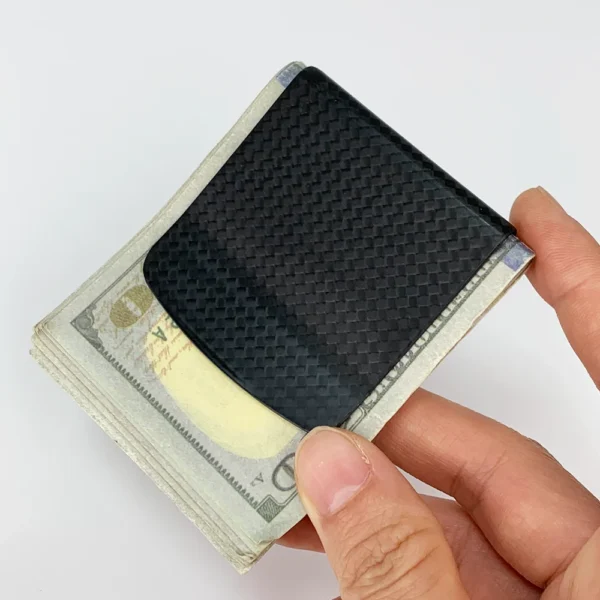 Quality Ultra-thin Matte Real Carbon Fiber Wallet Slim Money Clip 74*55mm Durable Card Holder For Men Women - Image 2