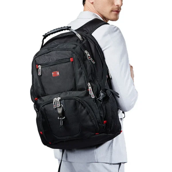 Swiss-Multifunctional bags Durable 17 Inch Laptop Backpack, Travel Bag,College Bookbag,USB Charging Port,Water Resistant - Image 5