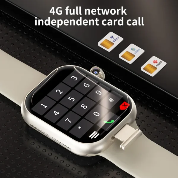 VP29 S10 Plus Smartwatch 4G Sim Card Android 10.0 Smart Watch With 256GB Storage 180° Rotating Camera GPS WIFI 2.29-inch Amoled - Image 3