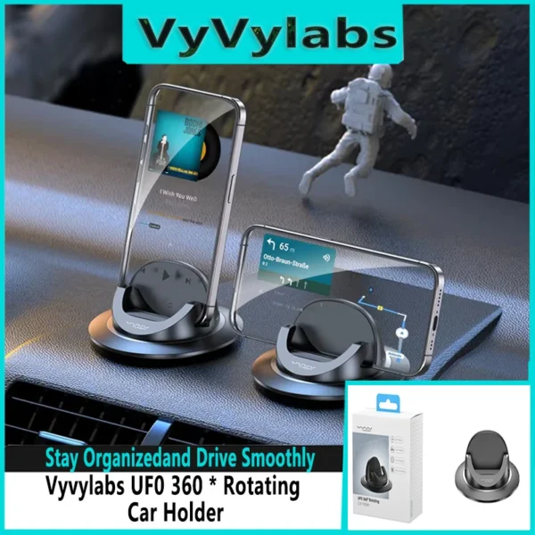 vyvylabs 360° Rotation Universal Car Cellphone Holder Car Phone Tripod Stand Bracket Car Mobile Support For Car Use Accessories